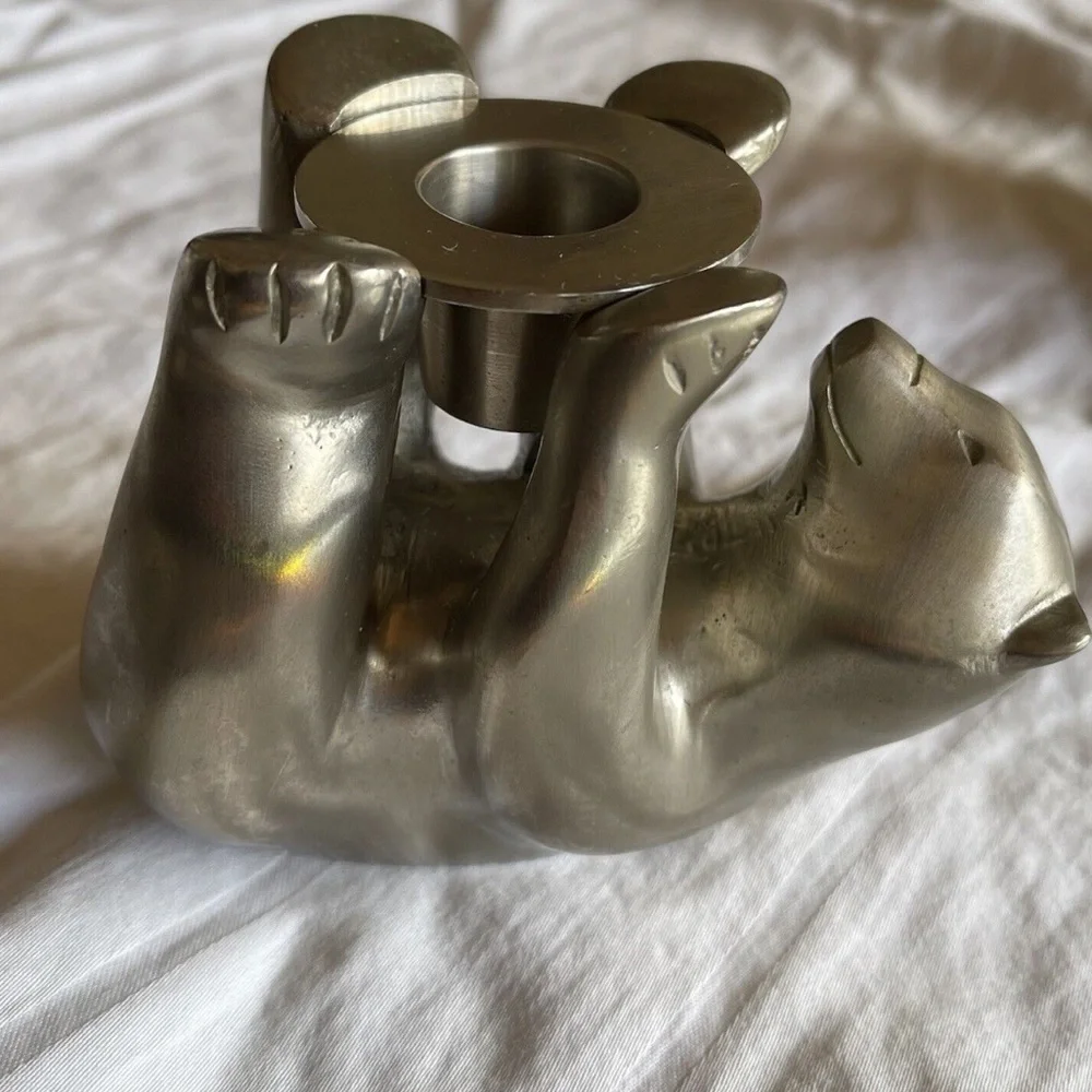 Restoration Hardware Polar Bear Figure candle holder